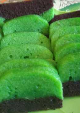 37) Brownis Pandan Coklat Kukus