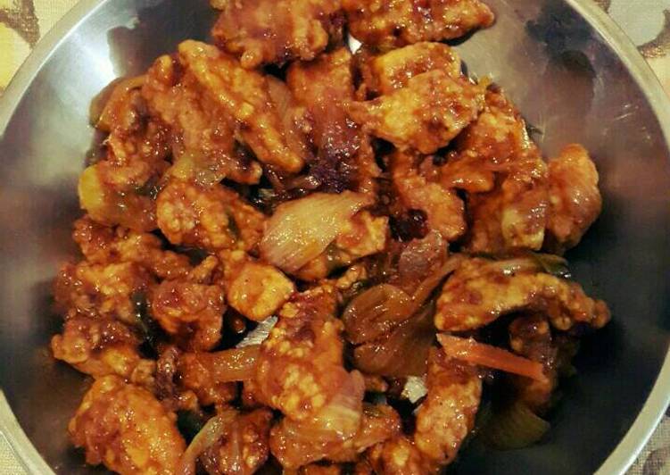 bahan dan cara membuat Ayam goreng crispy saos asam manis simple