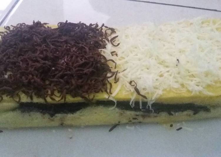 gambar untuk cara membuat Cheese cake lapis coklat kukus