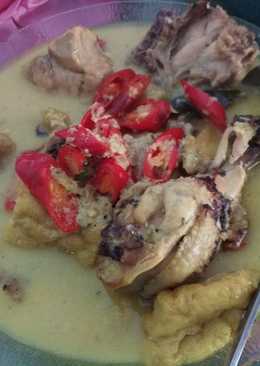 Tahu Ayam Tunu (bakar) kuah santan #first