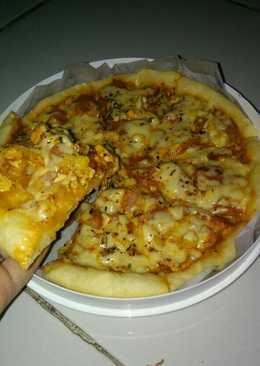 Pizza teflon telor sosis