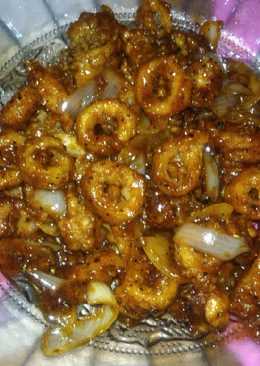 Cumi Crispy Saos Lada Hitam