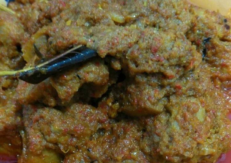 resep lengkap untuk Rendang Gori (Nangka Muda)