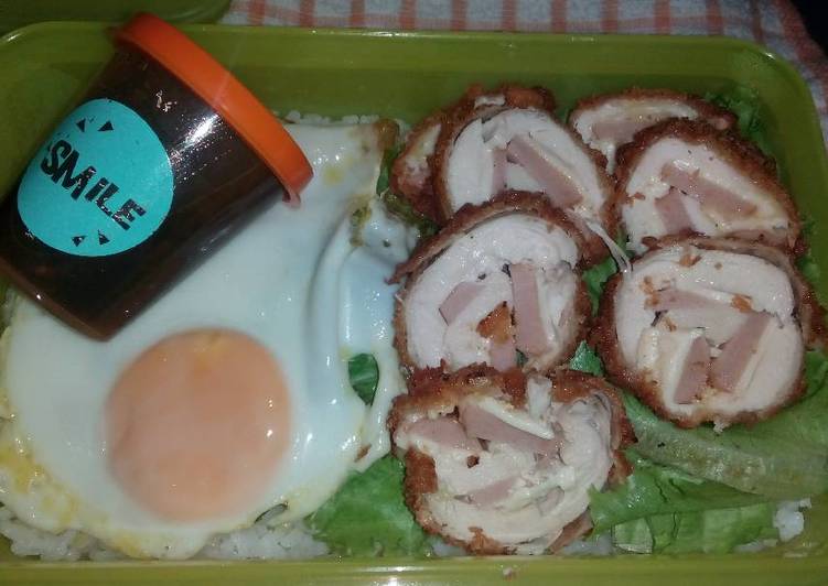 resep Chicken cordon bleu saos teriaki