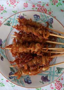 Sate jamur tiram bumbu kecap