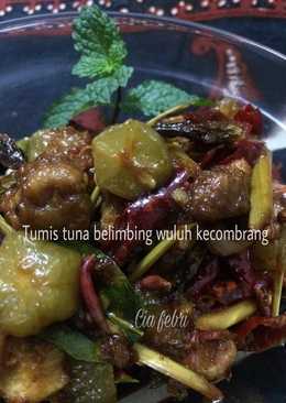 Tumis tuna belimbing wuluh dan kecombrang