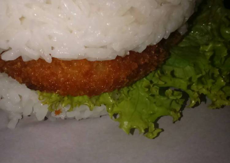 bahan dan cara membuat Rice Burger Nugget Tempe