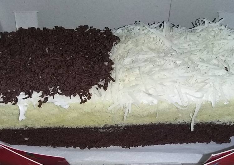 Resep Cake kukus coklat lapis keju - Eka Yadnya Kusumawati