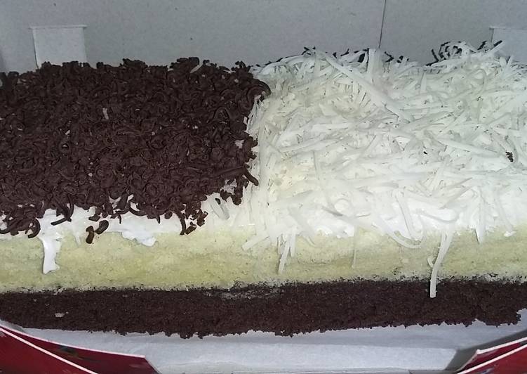 gambar untuk resep Cake kukus coklat lapis keju