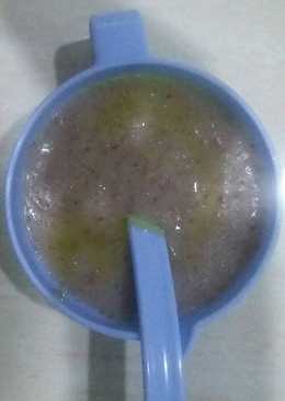 Mpasi 7+, bubur beras merah rasa melon