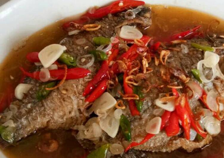 resep makanan Steam pedas manis ikan nila