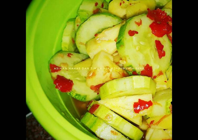 resep masakan Asinan buah (nanas+timun)