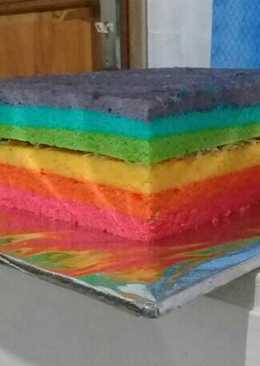 Rainbow cake kukus