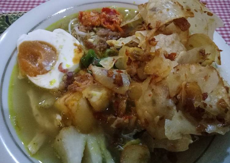 bahan dan cara membuat Soto Singkong