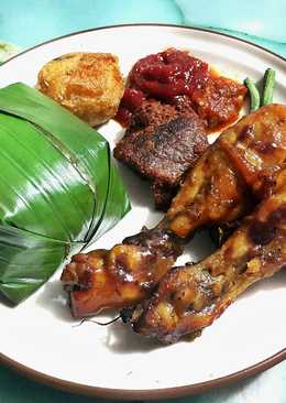 Ayam Bakar Bumbu Bacem (Menu Diet Minyak)  "abaikan masakan lain yang berminyak pada foto ini"