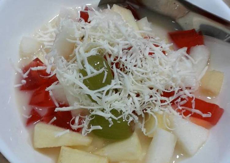 resep masakan Salad Buah Yaqult Keju