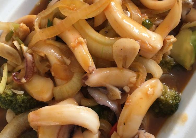 resep makanan Cumi asam manis sederhana