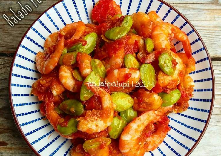 cara membuat Balado Pete Udang