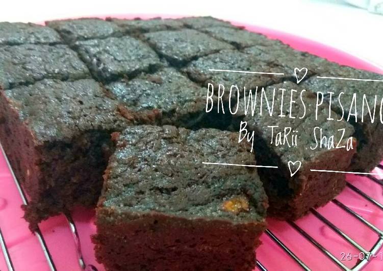 bahan dan cara membuat Brownies Pisang