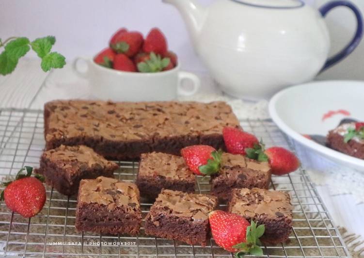 resep masakan Chewy Brownies #AOP_ChallengeOctober2017