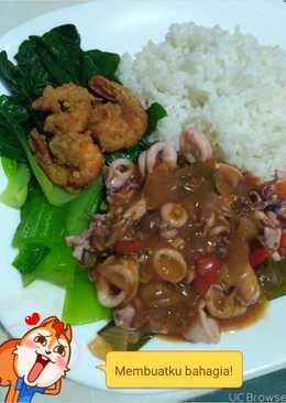 Cumi saus pedas asam manis