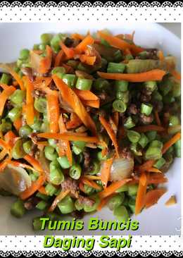 Tumis Buncis Daging Cincang