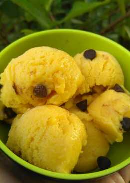 Ice cream labu kuning lembut no maizena no Whipe cream