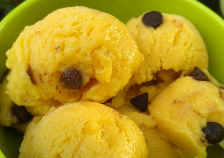 cara membuat Ice cream labu kuning lembut no maizena no Whipe cream