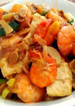 Udang Tahu Pedas Masak Tauco