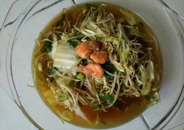 bahan dan cara membuat Sayur balap / lontong balap