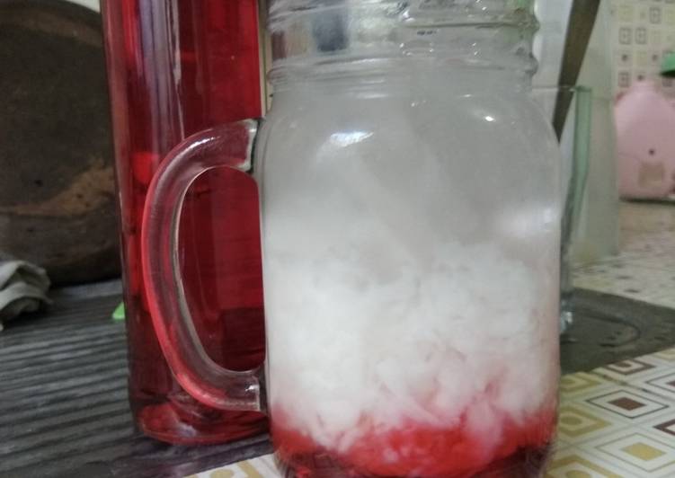 resep masakan Es kopyor merah putih