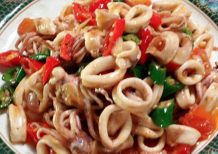 Resep Cumi asam manis ala Mommy Aida By Aulia Sari