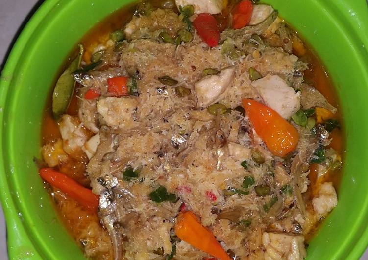 resep makanan Oblok - oblok tahu tempe teri