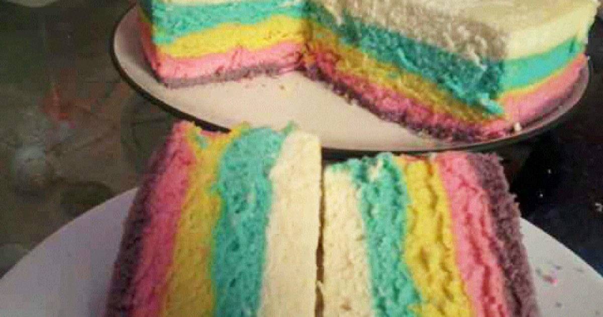 Resep Pop Ice Rainbow Cake Kukus