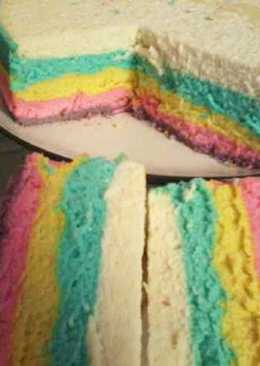 Pop Ice Rainbow Cake Kukus