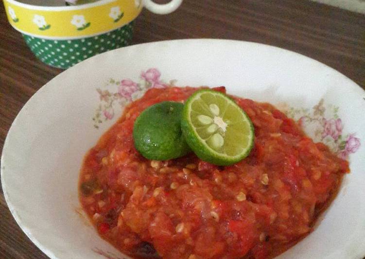 resep makanan Sambal terasi pelengkap sayur asem