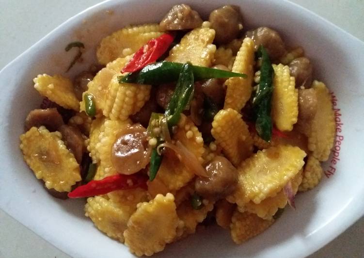 resep masakan Tumis putren (jagung muda)