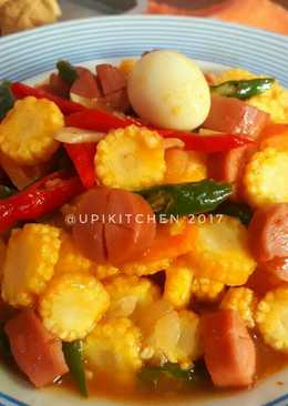 Tumis Jagung Muda Saus Asam Manis