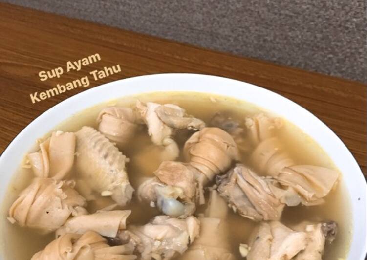 gambar untuk resep makanan Sup Ayam Kembang Tahu