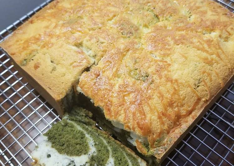 resep makanan Bolu Marble Putih Telur Greentea