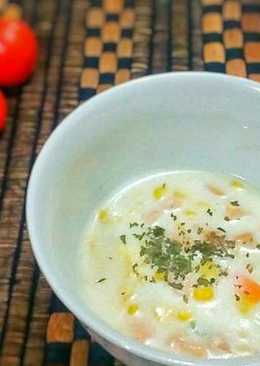 #Pr_sop Sop jagung dan wortel kuah susu dan kaldu ayam