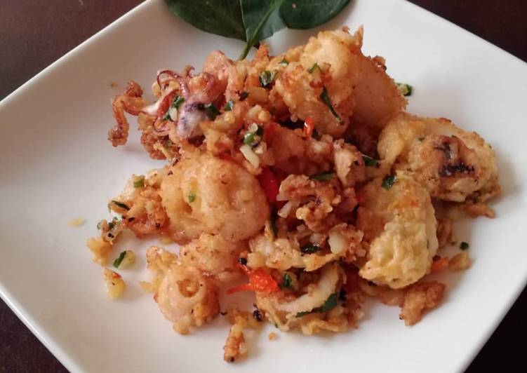 cara membuat Cumi cabai garam/Salt&pepper squid