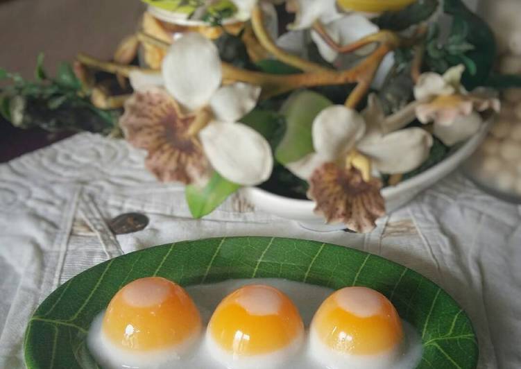 resep makanan Agar-Agar Telor Penyu Vla Santan