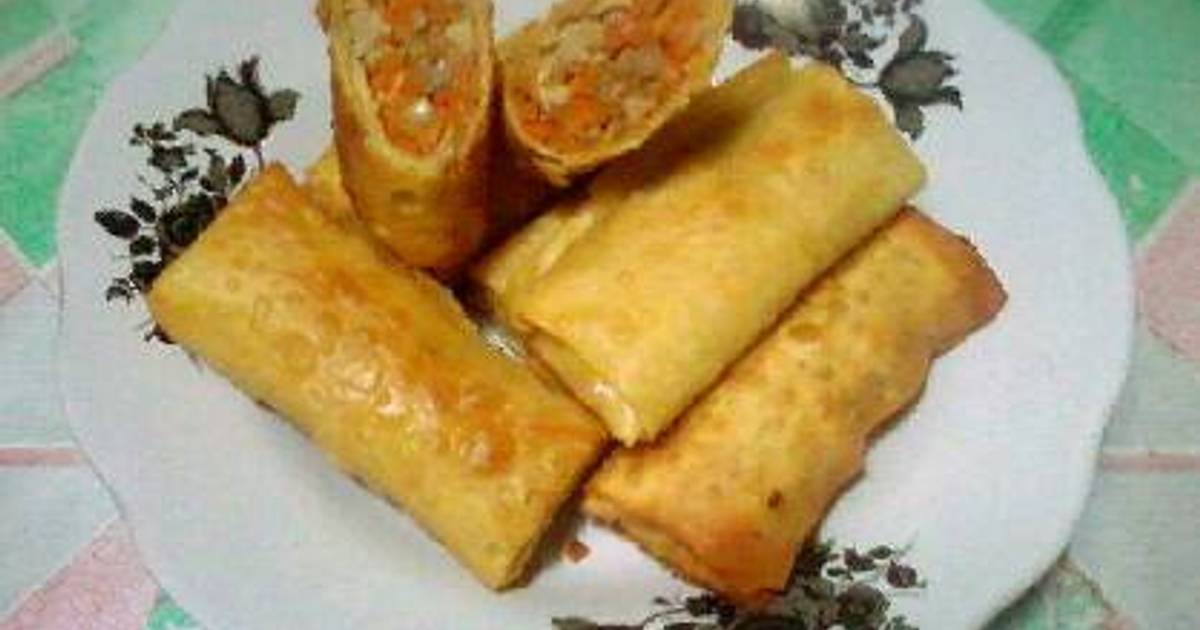 Resep Lumpia ayam goreng ala Festi Retno