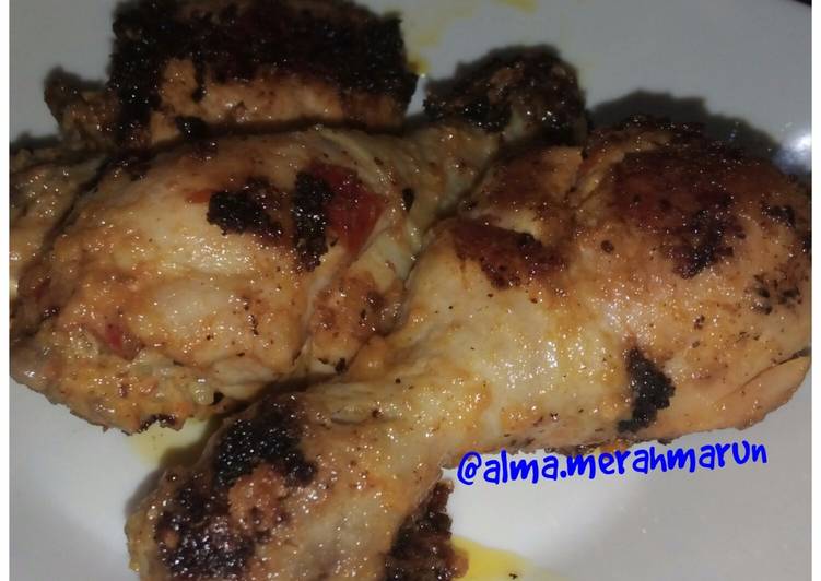 resep makanan Ayam Panggang Teflon pedas gurih