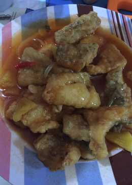 Gurame goreng tepung saos asam manis