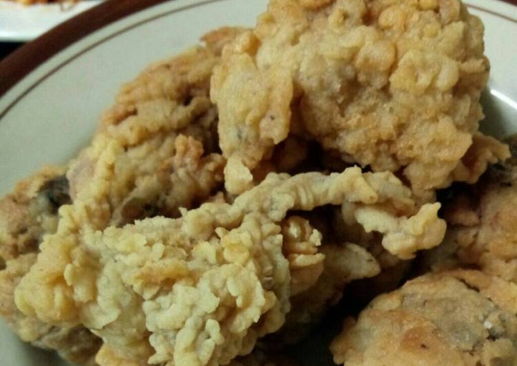 bahan dan cara membuat Ayam Goreng tepung Krispi mini (ala kentucky)