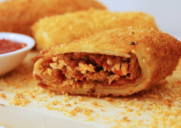 bahan dan cara membuat Risoles Ayam Penyet