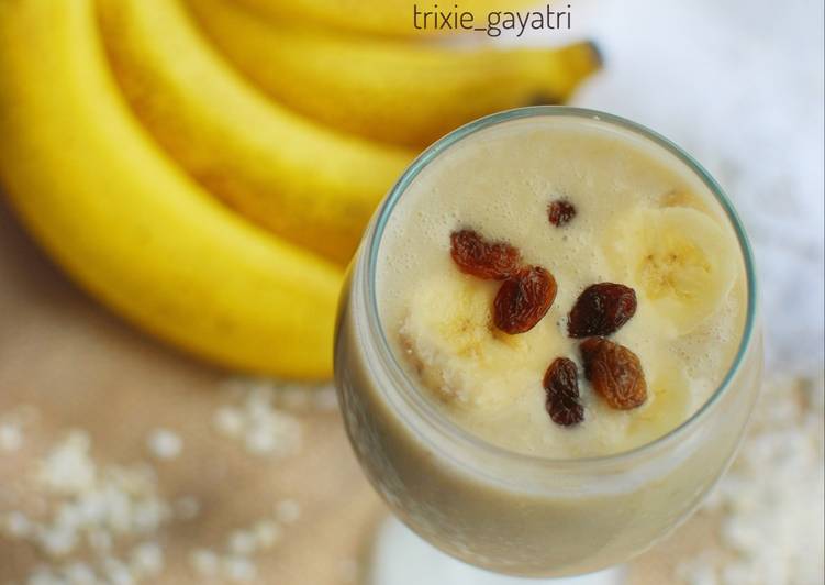 resep makanan Banana Oatmeal Smothie (#pr_smothies)