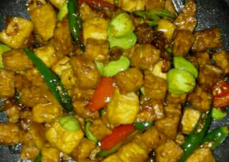 Resep Tahu tempe tumis pedas manis Kiriman dari Rina Andriyadi